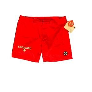 Roxy Lifeguard Board Shorts Size‎ 9 – Red NWT Uniform Swim Trunks